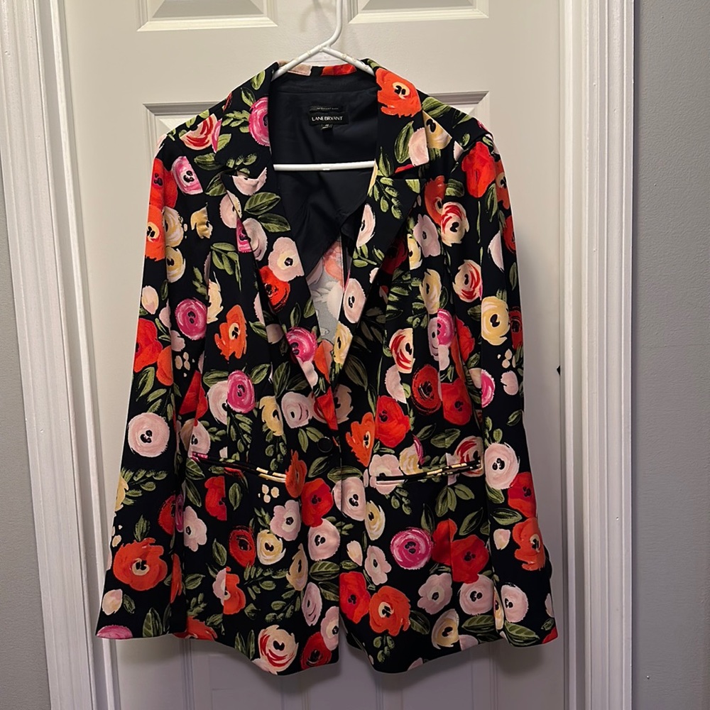 Lane Bryant bold Floral Jacket